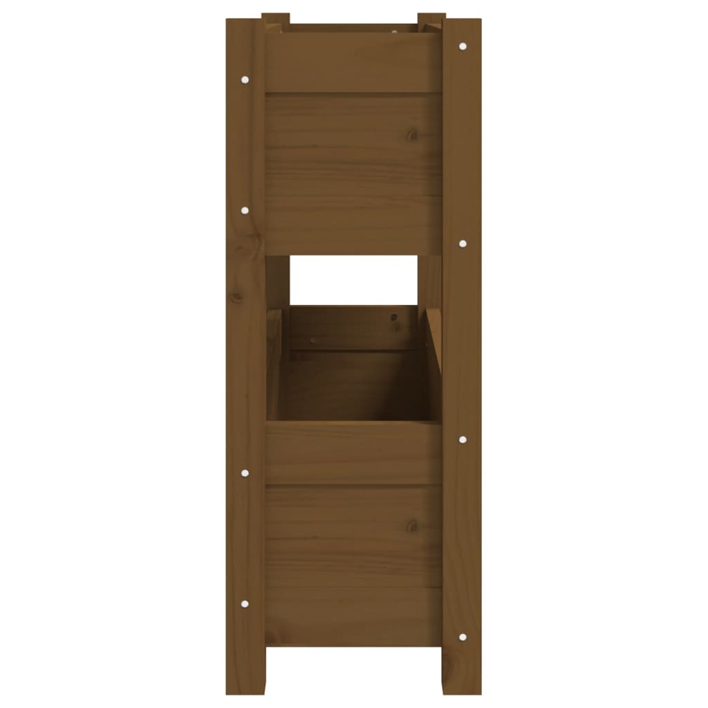 Jardinera De Madera Maciza De Pino Marrón Miel 77x25x66 Cm_5