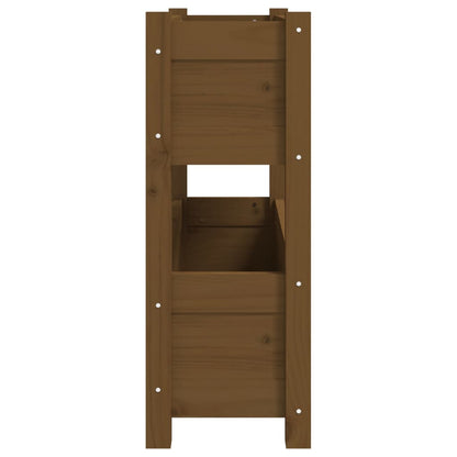 Jardinera De Madera Maciza De Pino Marrón Miel 77x25x66 Cm_5