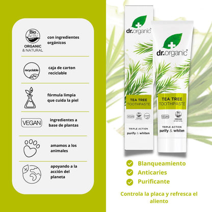 Pasta dental de Árbol del Té Dr. Organic 100ml