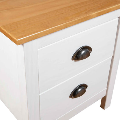 Mesita De Noche Hill Madera Maciza De Pino Blanco 46x35x49,5 Cm_4