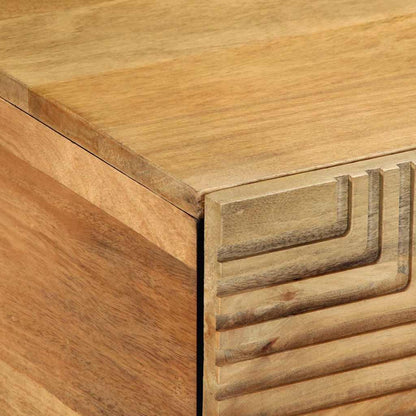 Mesa De Centro Marrón 80x50x40 Cm Madera Maciza Mango_4