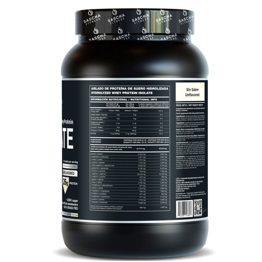 Proteína Whey Sin Sabor - Sascha Fitness España