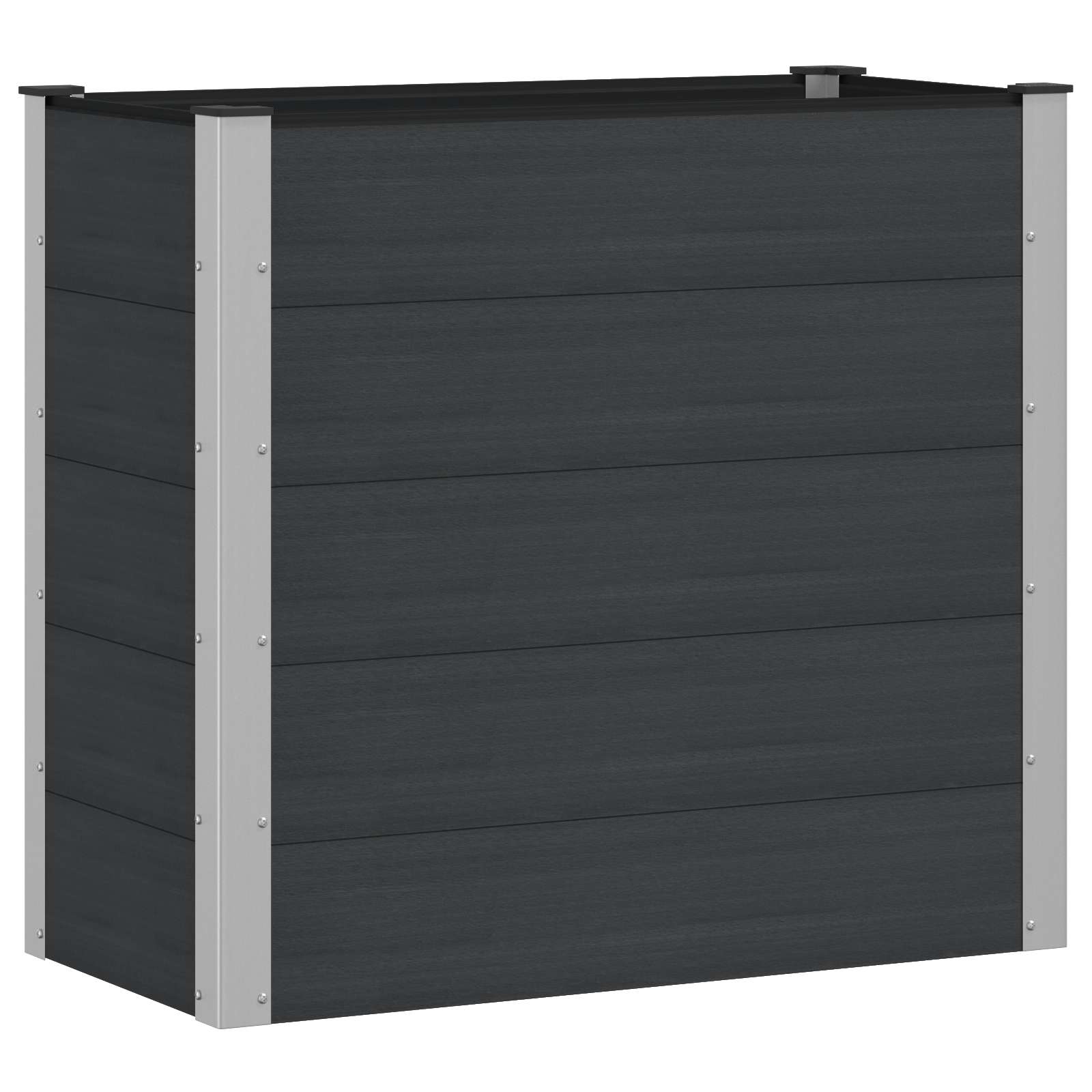 Arriate Elevado Negro 100 X 50 X 91 Cm_0