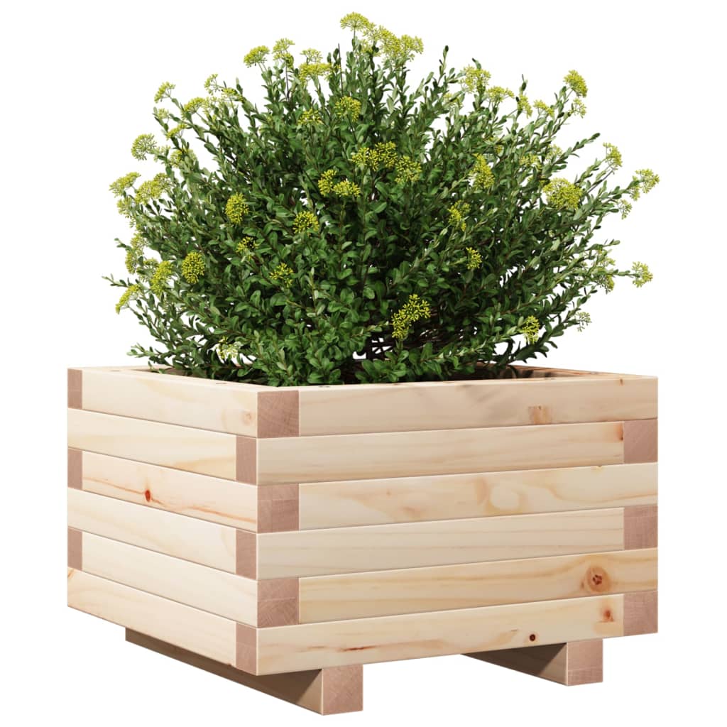 Jardinera De Madera Maciza De Pino 40x40x26,5 Cm_3