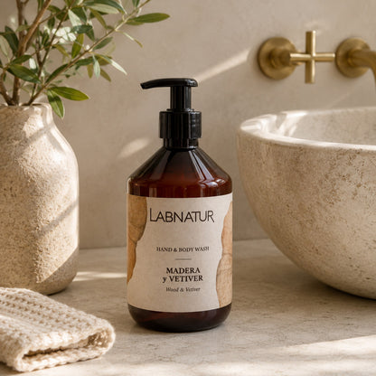 Jabón Manos y Cuerpo Bergamota y Madera Labnatur 500 ml | Aroma Amaderado y Dulce | Limpieza Suave | Vegano_1