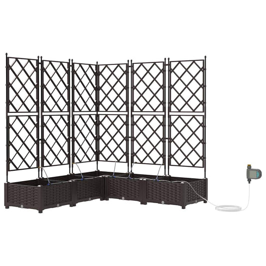 Vidaxl Jardineras Marrón 120 X 120 X 126 Cm Acero_0