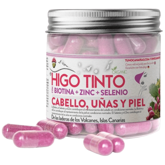 Higo Tinto Con Biotina, Zinc Y Selenio - Cabello, Uñas Y Piel (90 Cápsulas)_0