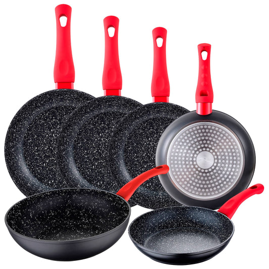 San Ignacio - Set 6pc Sarten, Con Revestimiento Antiadherente (20, 22, 24, 26, 28, Y Sartén Wok 26) Aluminio Forjado Induccion Energy_0