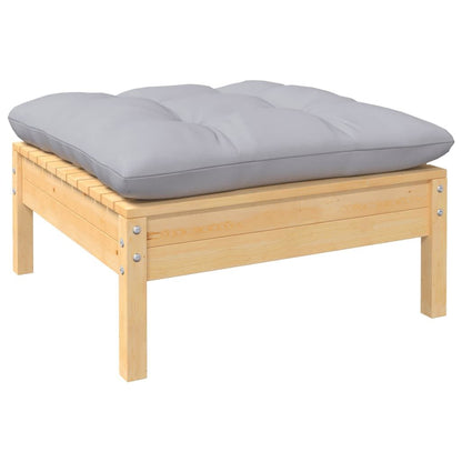Vidaxl Juego De Muebles De Jardín 11 Pzas Y Cojines Madera Maciza Pino_4