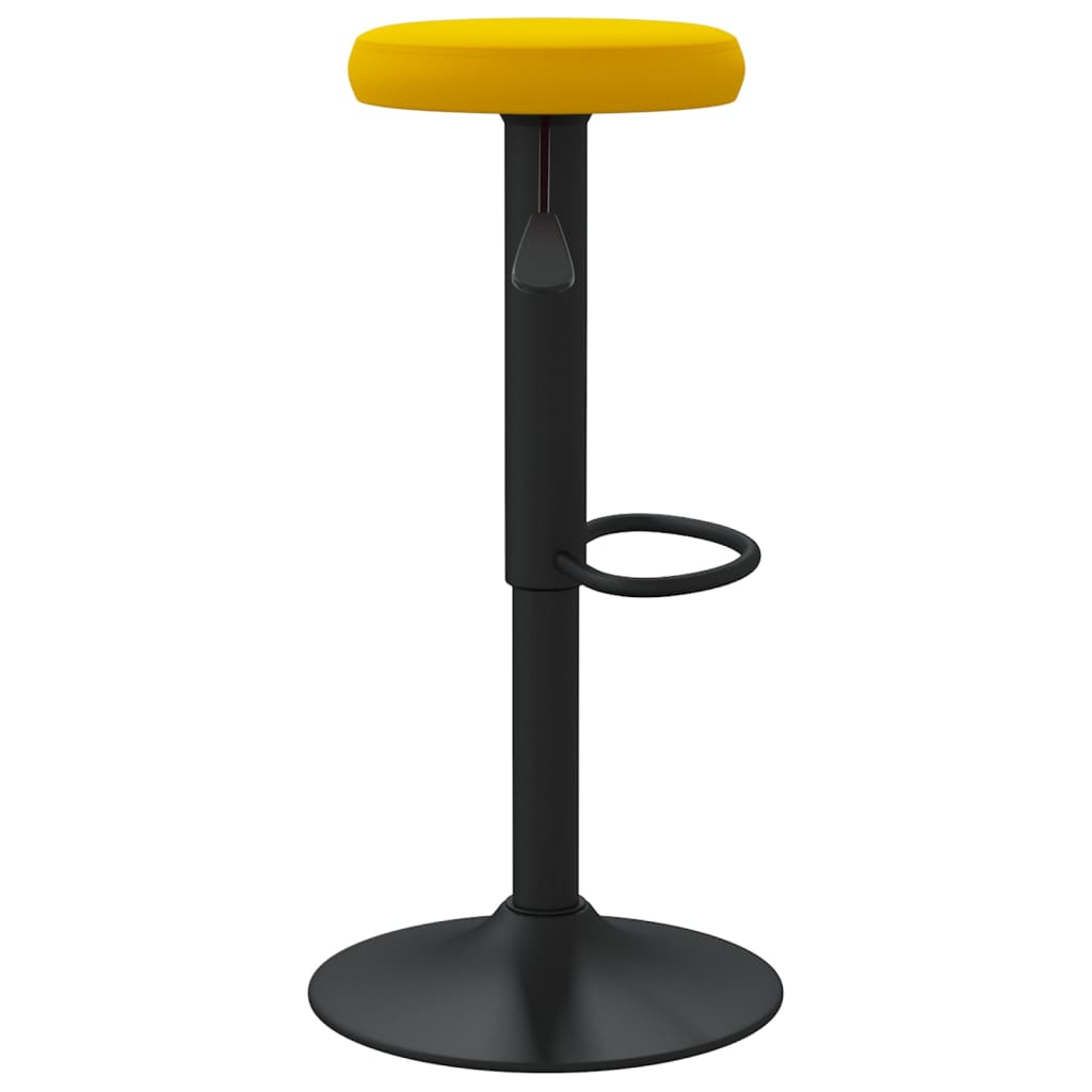 Taburetes De Cocina 2 Unidades Terciopelo Amarillo Mostaza_3