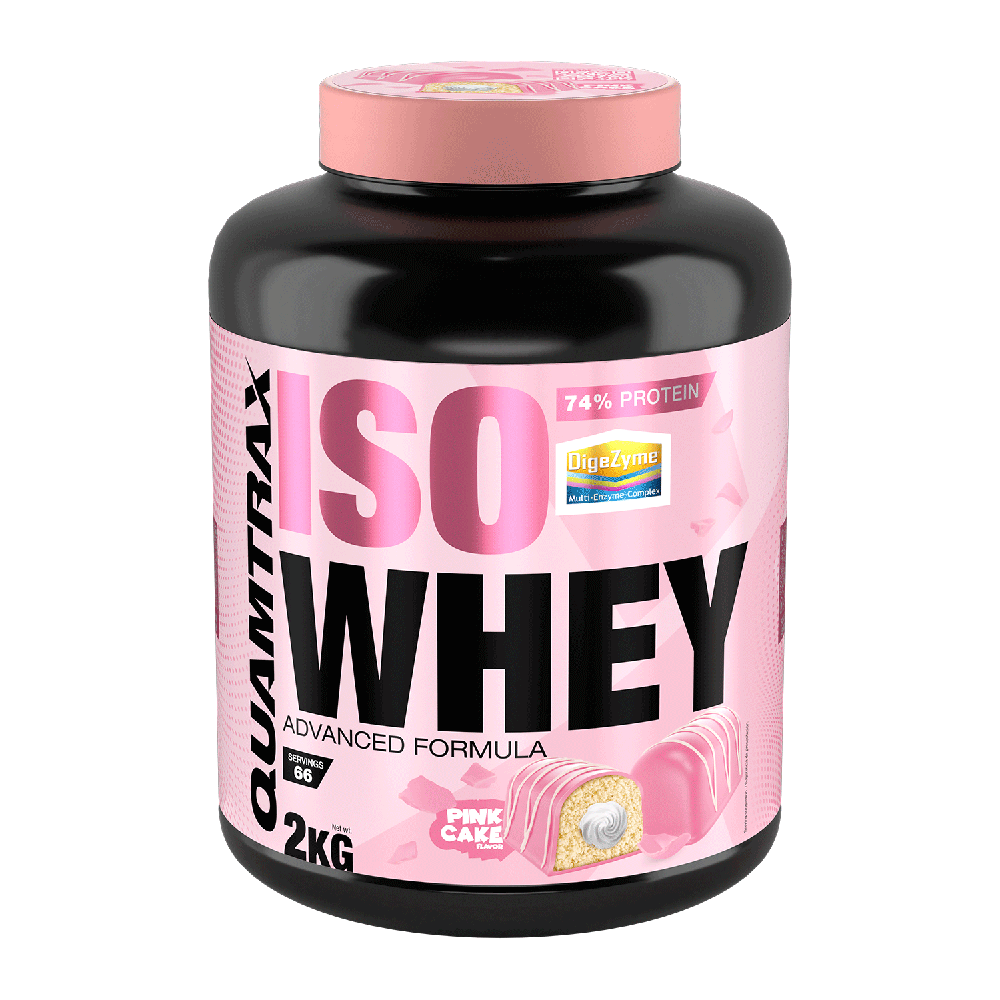 Isowhey - 2kg - Pantera Rosa - Pastelito De Fresa - Proteína De Aislado De Suero Isolate - Quamtrax_0