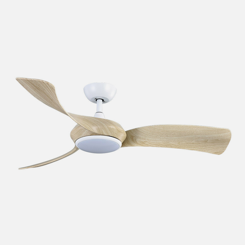Ventilador Dc Cerdeña 30w 2950lm Blanco/haya 3 Aspas 3000k-6000k Reg. Intensidad C/remoto, Timer, Mem._1
