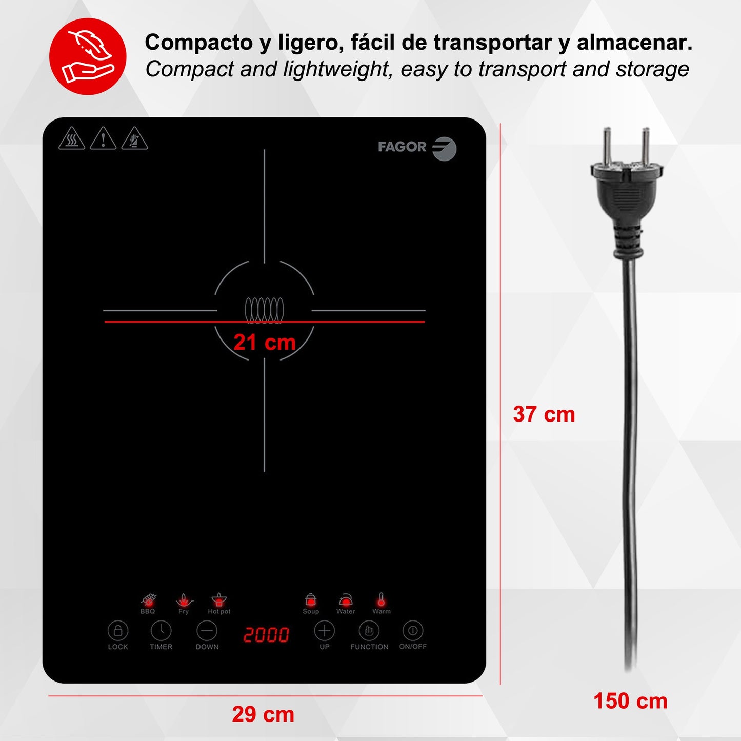 Placa De Induccion Portatil (lexie) 200w_2