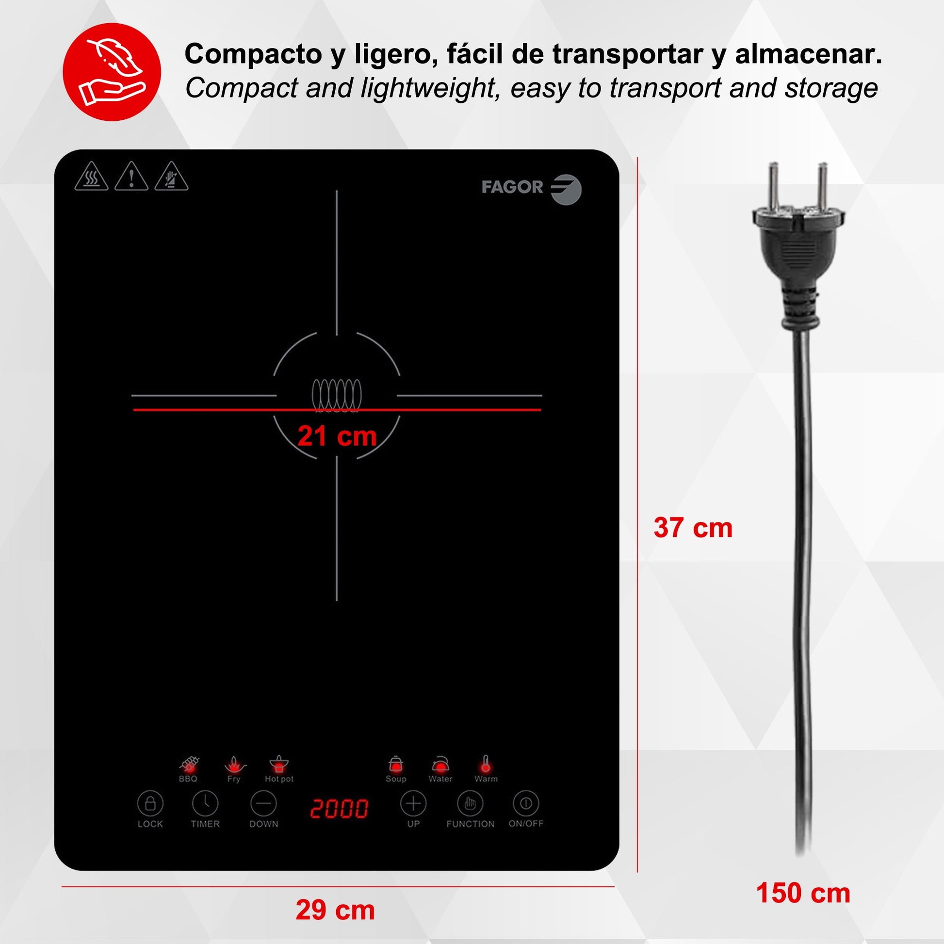 Placa De Induccion Portatil (lexie) 200w_2