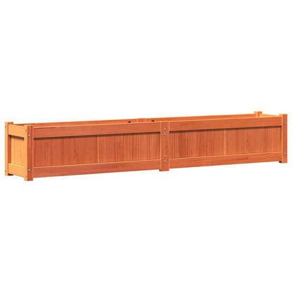 Jardineras De Exterior 2 Uds Madera Maciza De Pino Marrón Cera_4