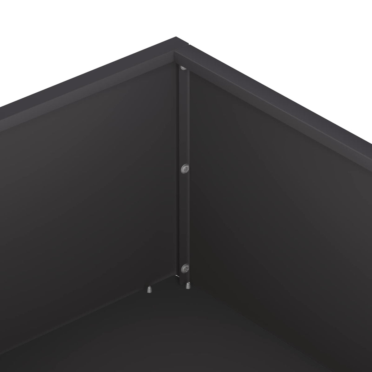 Macetero De Jardín Negro 80 X 80 X 20 Cm Acero Laminado En Frío_4
