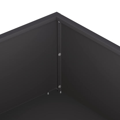 Macetero De Jardín Negro 80 X 80 X 20 Cm Acero Laminado En Frío_4