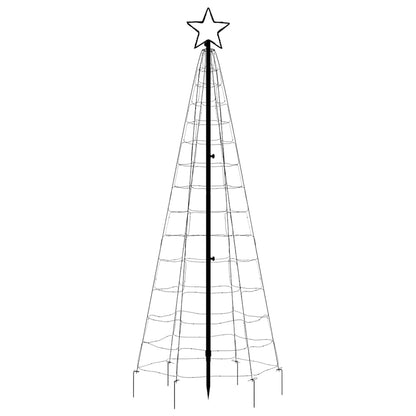 Vidaxl Árbol De Navidad Led Con Estacas 220 Leds Azul 180 Cm_4