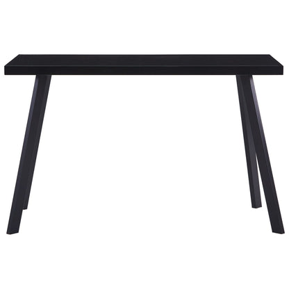 Mesa De Comedor De Vidrio Templado Negro 120x60x75 Cm_0
