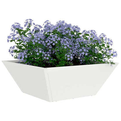 Macetero De Jardín 5 Uds. Blanco 40 X 40 X 15 Cm_2