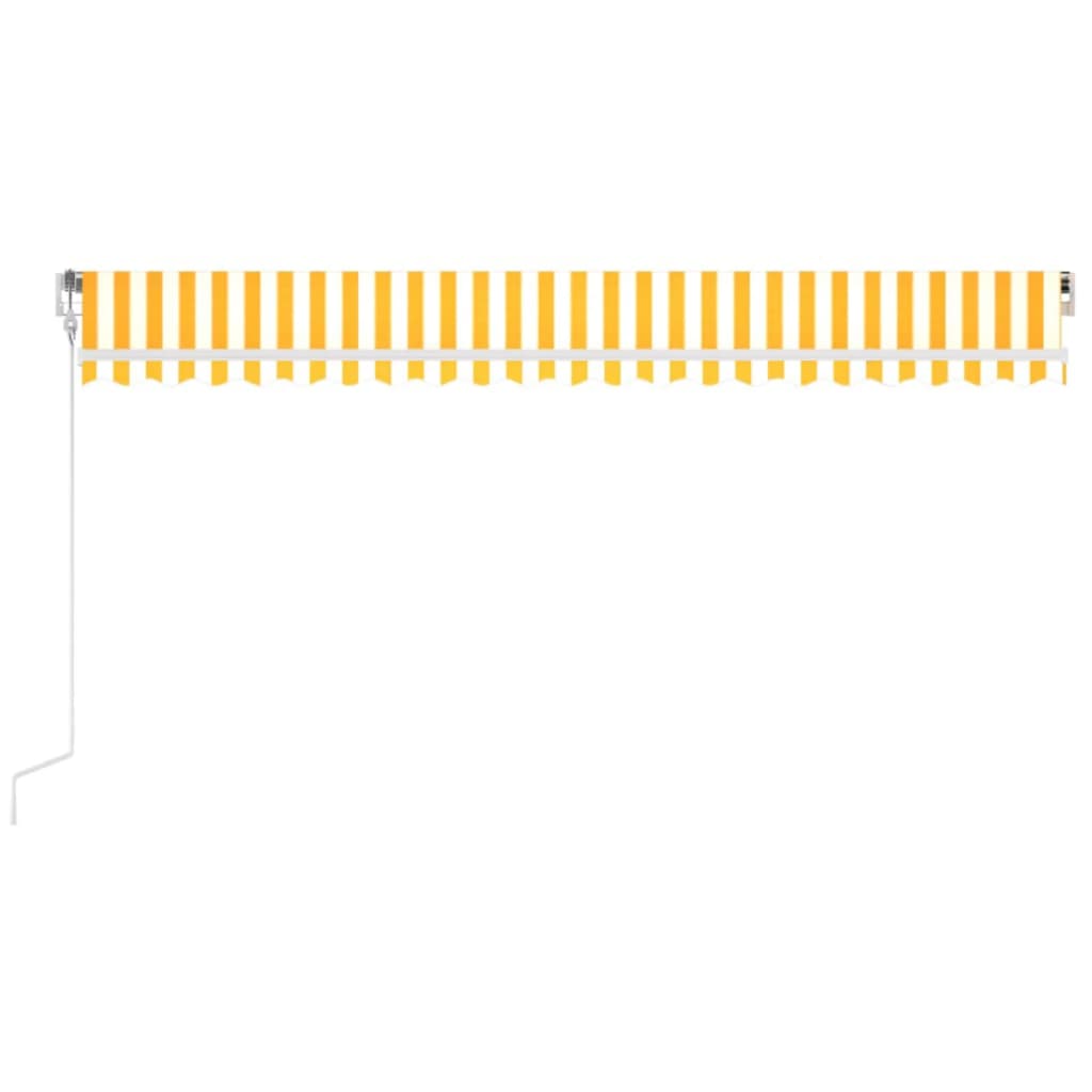Toldo Retráctil Automático Amarillo Y Blanco 500x300 Cm_2