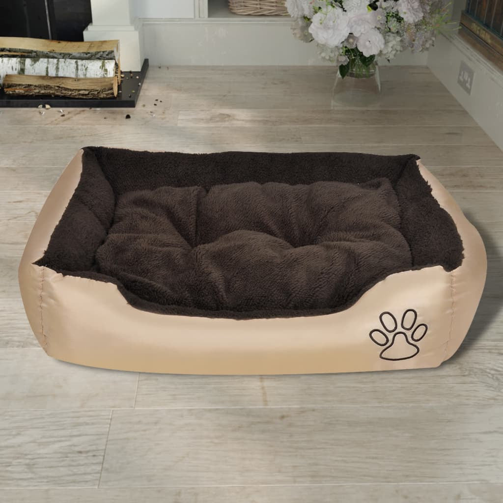 Vidaxl Cama Para Perros Beige Y Marrón Xxl_1