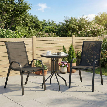 Outsunny Conjunto De Mesa Y Sillas De Terraza Exterior De 3 Piezas_1