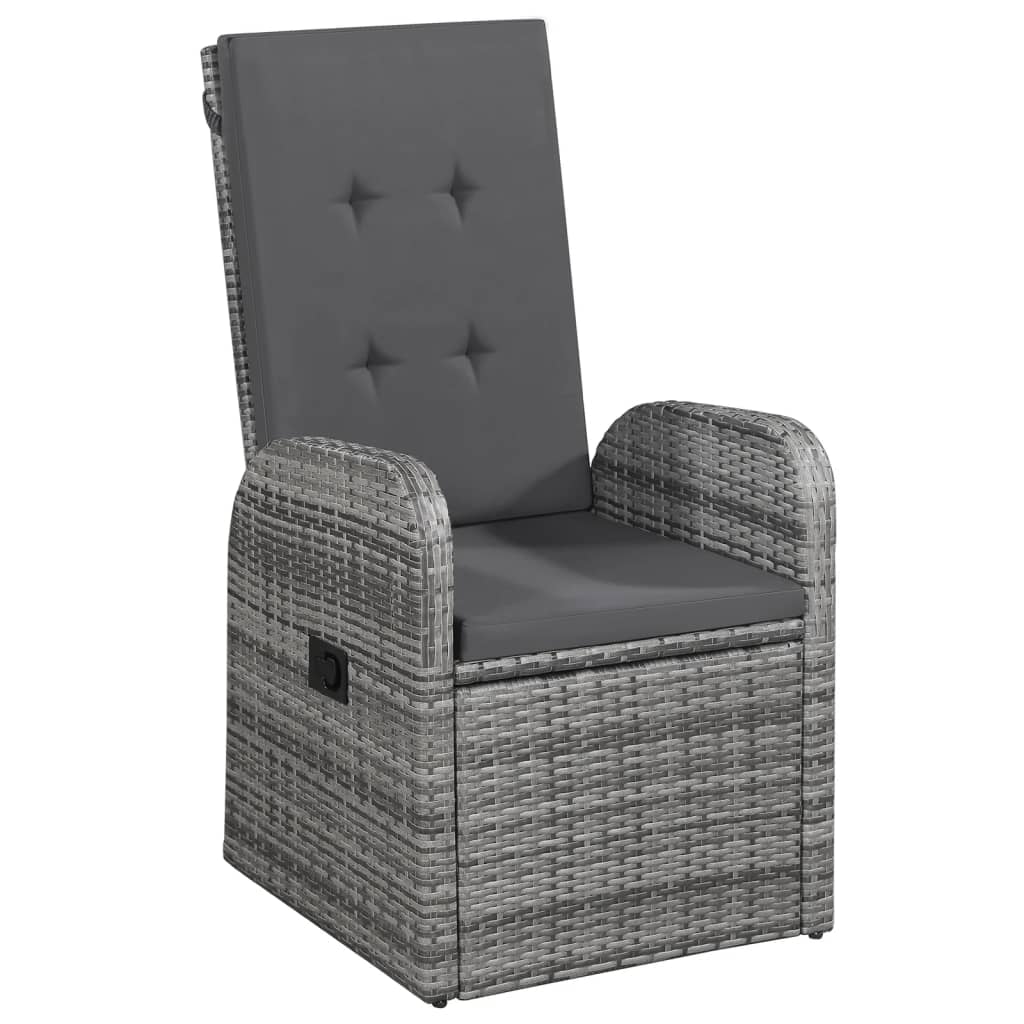 Vidaxl Juego De Comedor Para Jardín De 7 Piezas Gris_4