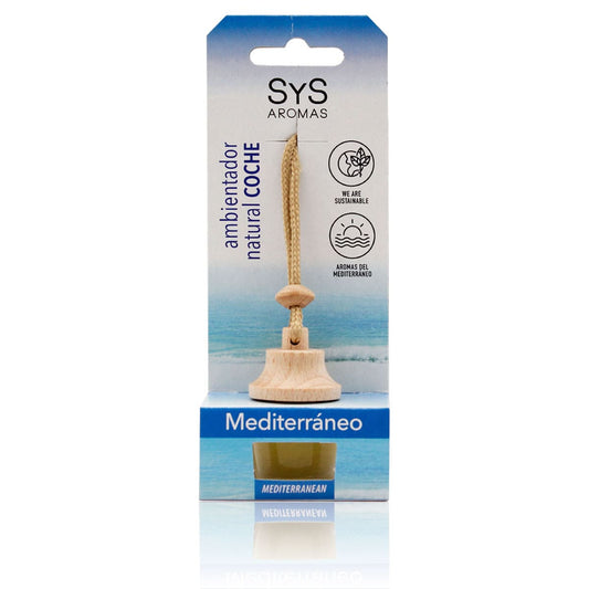 Ambientador Coche Mediterráneo SYS Aromas Style 7 ml | Aroma Fresco Marino | Frescor Duradero | Sensación Limpieza_0