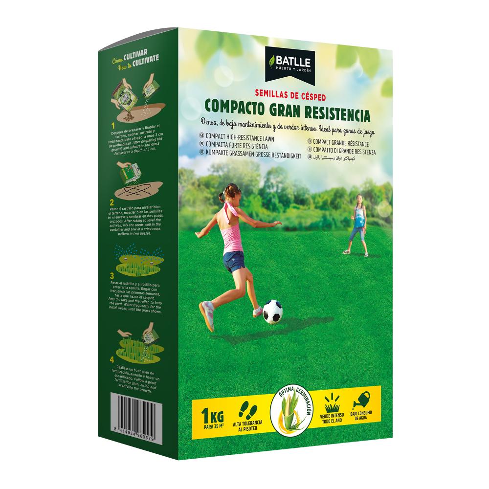 Semillas césped compacto gran resistencia Batlle 5 kg