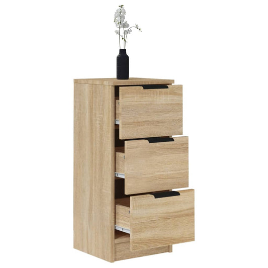 Aparadores 2 Uds Madera Contrachapada Roble Sonoma 30x30x70 Cm / Vetonek_0