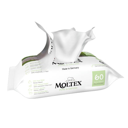Pack 12 x Toallitas de bebé Moltex Pure & Nature 60 Uds