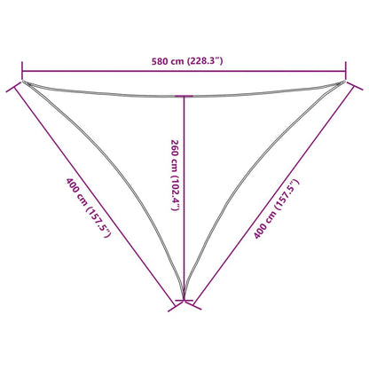 Vidaxl Toldo De Vela Triangular Tela Oxford Blanco 4x4x5,8 M_2