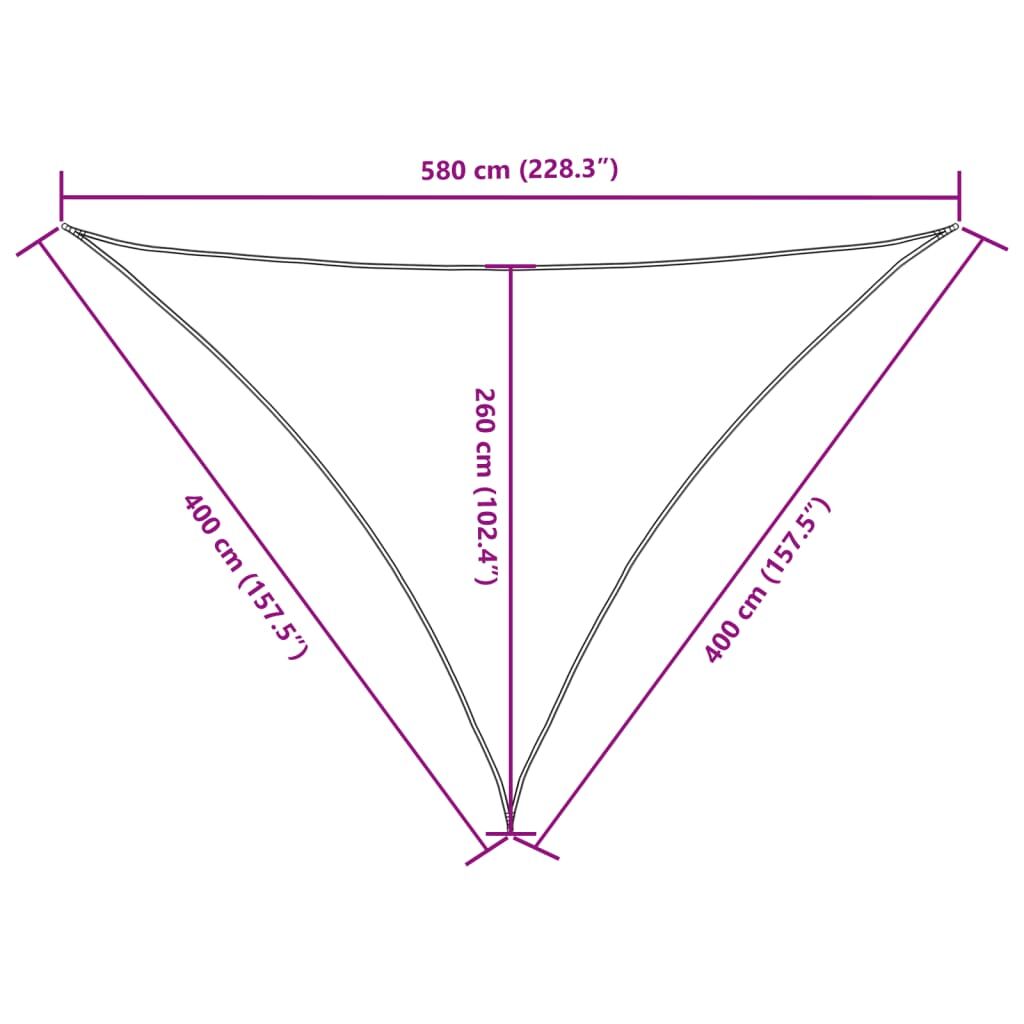 Vidaxl Toldo De Vela Triangular Tela Oxford Negro 4x4x5,8 M_2