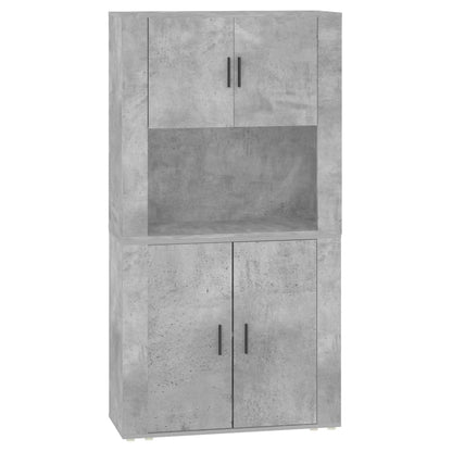 Aparador Alto Madera Contrachapada Gris Hormigón_1