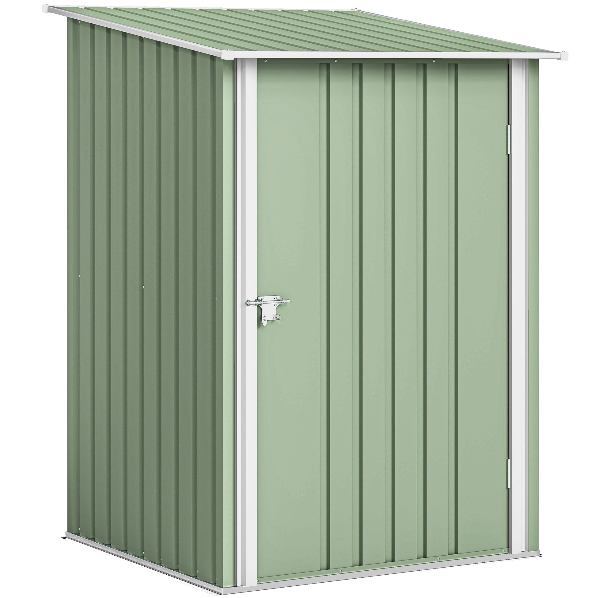 Outsunny Cobertizo De Jardín De Exterior 0,92 M² 100x103x160 Cm Verde Claro_0