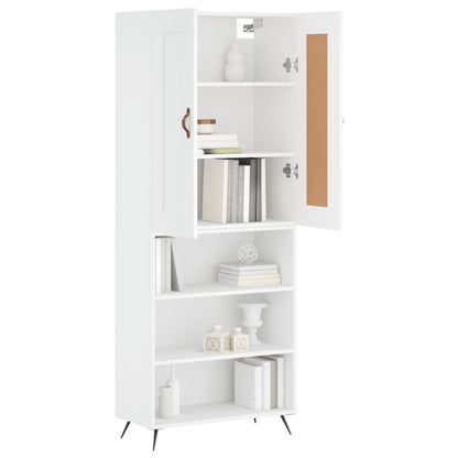 Aparador Alto Madera Contrachapada Blanco 69,5x34x180 Cm_2