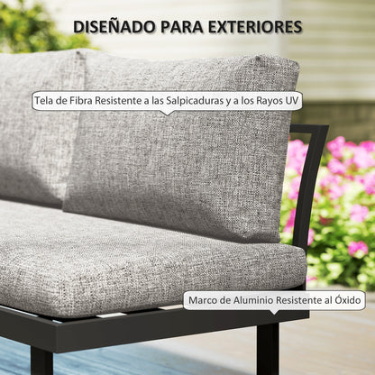 Outsunny Conjunto De Jardín Exterior Con 2 Sofá De 2 Plazas Y Mesa De Centro_5