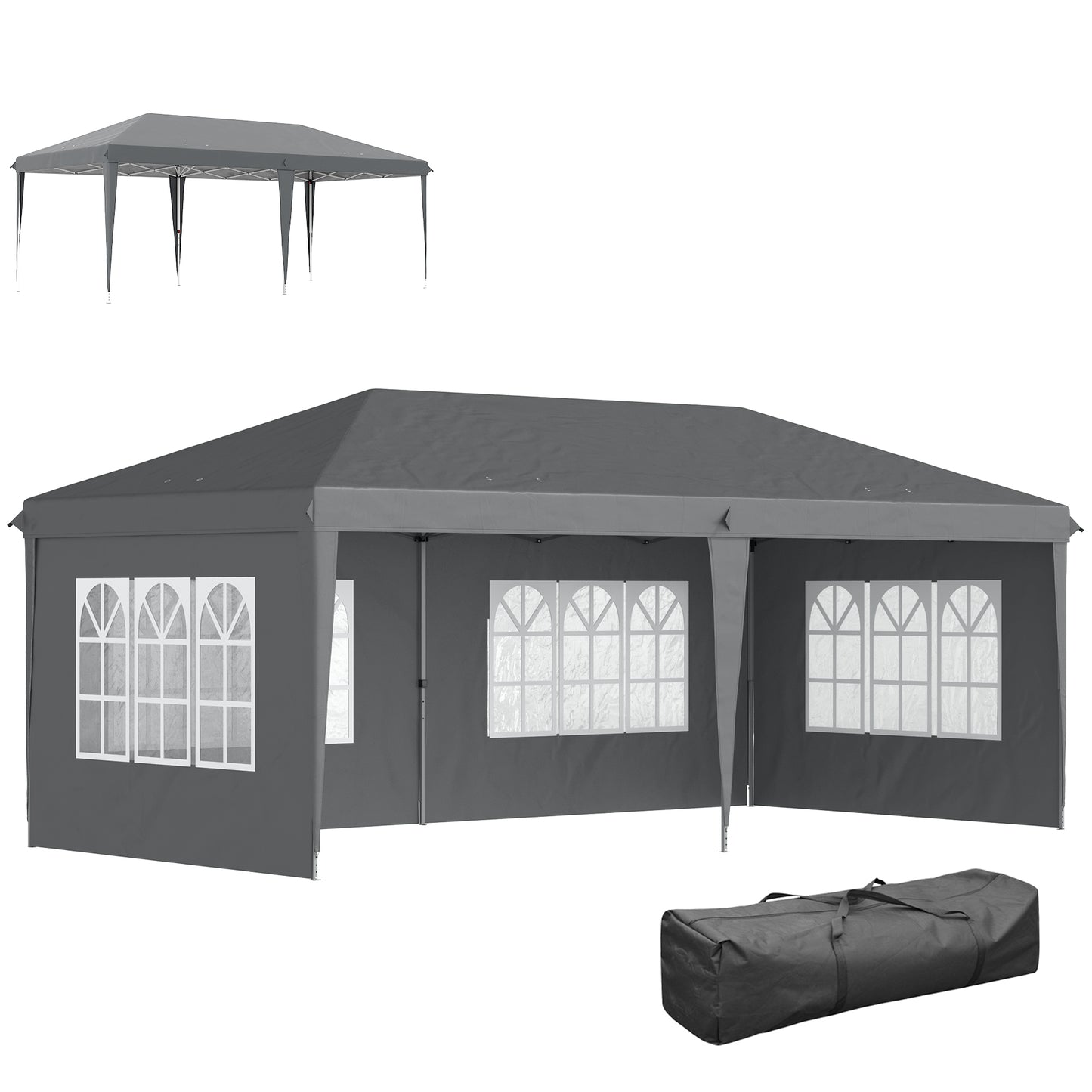 Outsunny Carpa Plegable 6x3 M_0