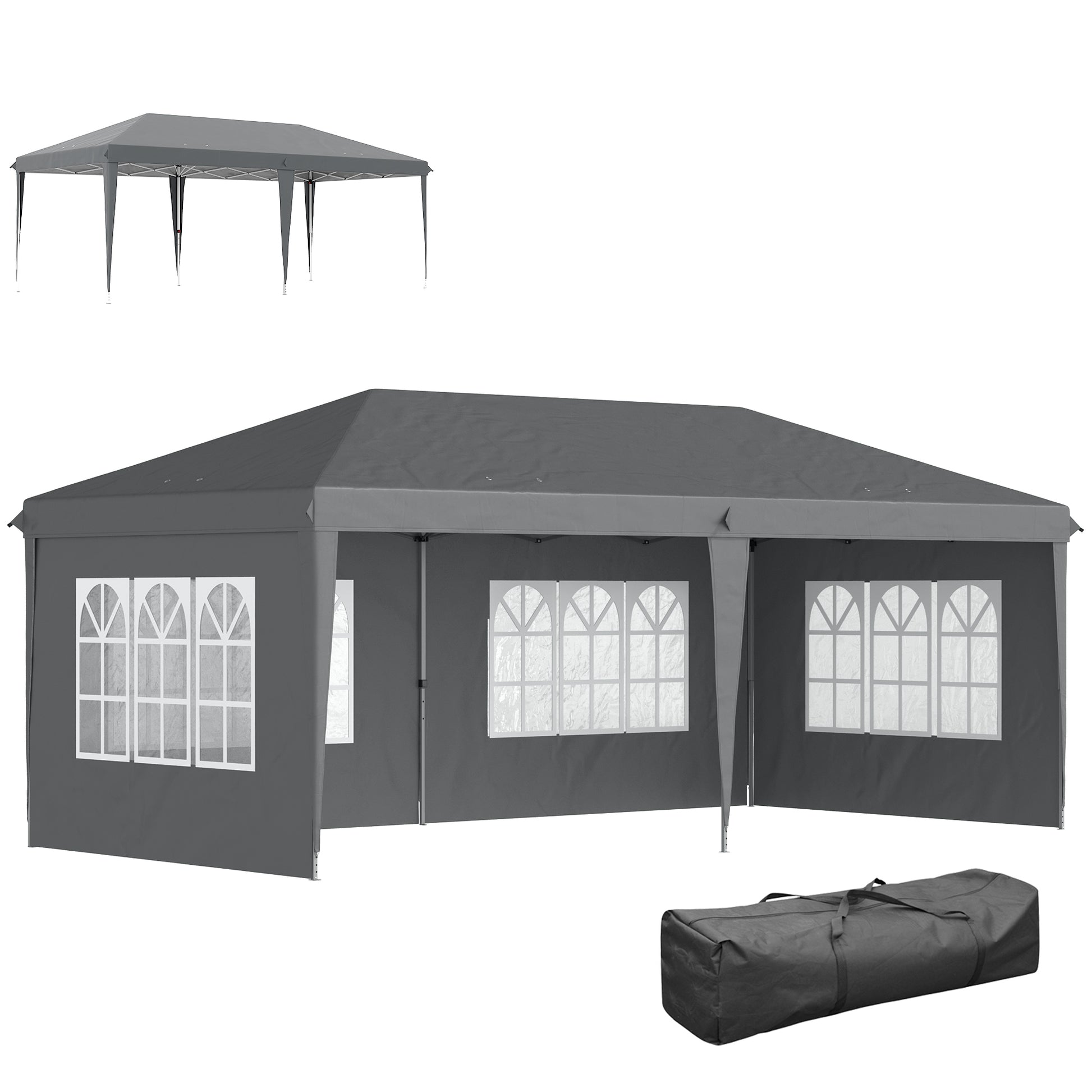 Outsunny Carpa Plegable 6x3 M_0