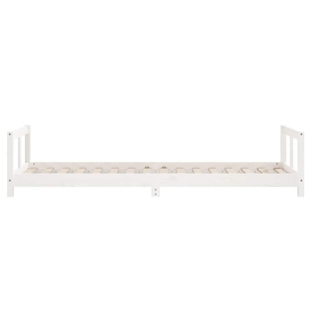 Vidaxl Estructura De Cama Para Niños Madera De Pino Blanco 90x200 Cm_4