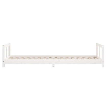 Vidaxl Estructura De Cama Para Niños Madera De Pino Blanco 90x200 Cm_4