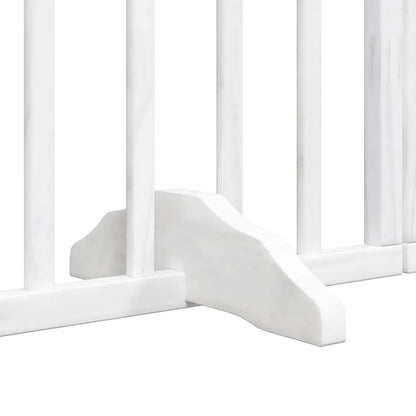 Vidaxl Puerta De Perros Plegable 15 Paneles Madera Álamo Blanca 750 Cm_5