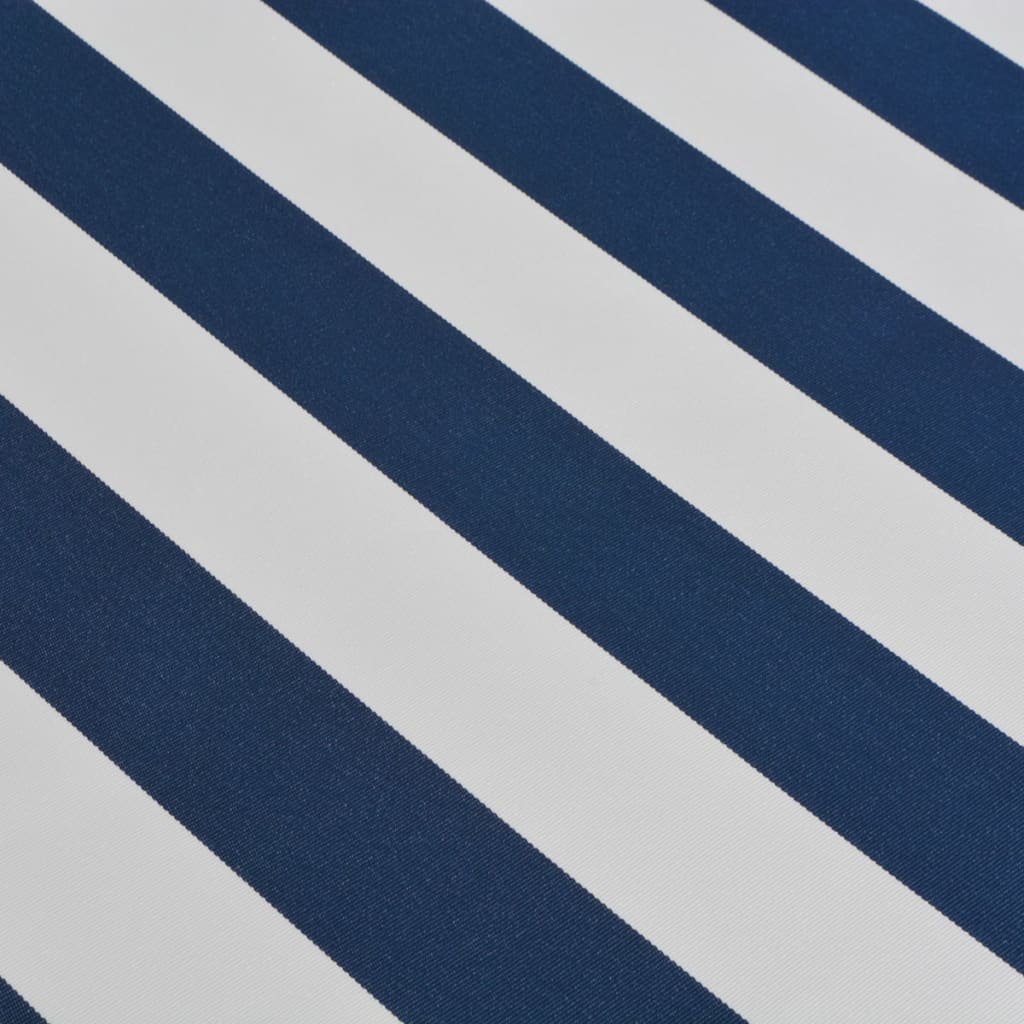 Toldo Plegable De Operación Manual 400 Cm Azul Y Blanco_4
