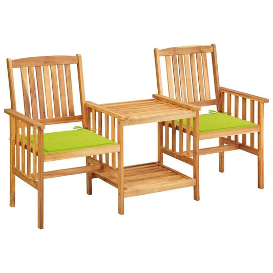 Vidaxl Sillas Y Mesita De Jardín Con Cojines Madera Maciza Acacia_0
