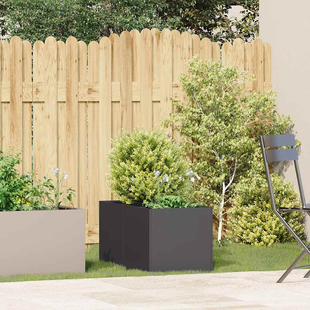 Jardinera De Acero Laminado En Frío Negro 40x80x40 Cm_2