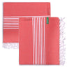 Set 2 Toallas Benetton Hamman 80x165cm 170gsm 100%algodon Rojo Casa Benetton
