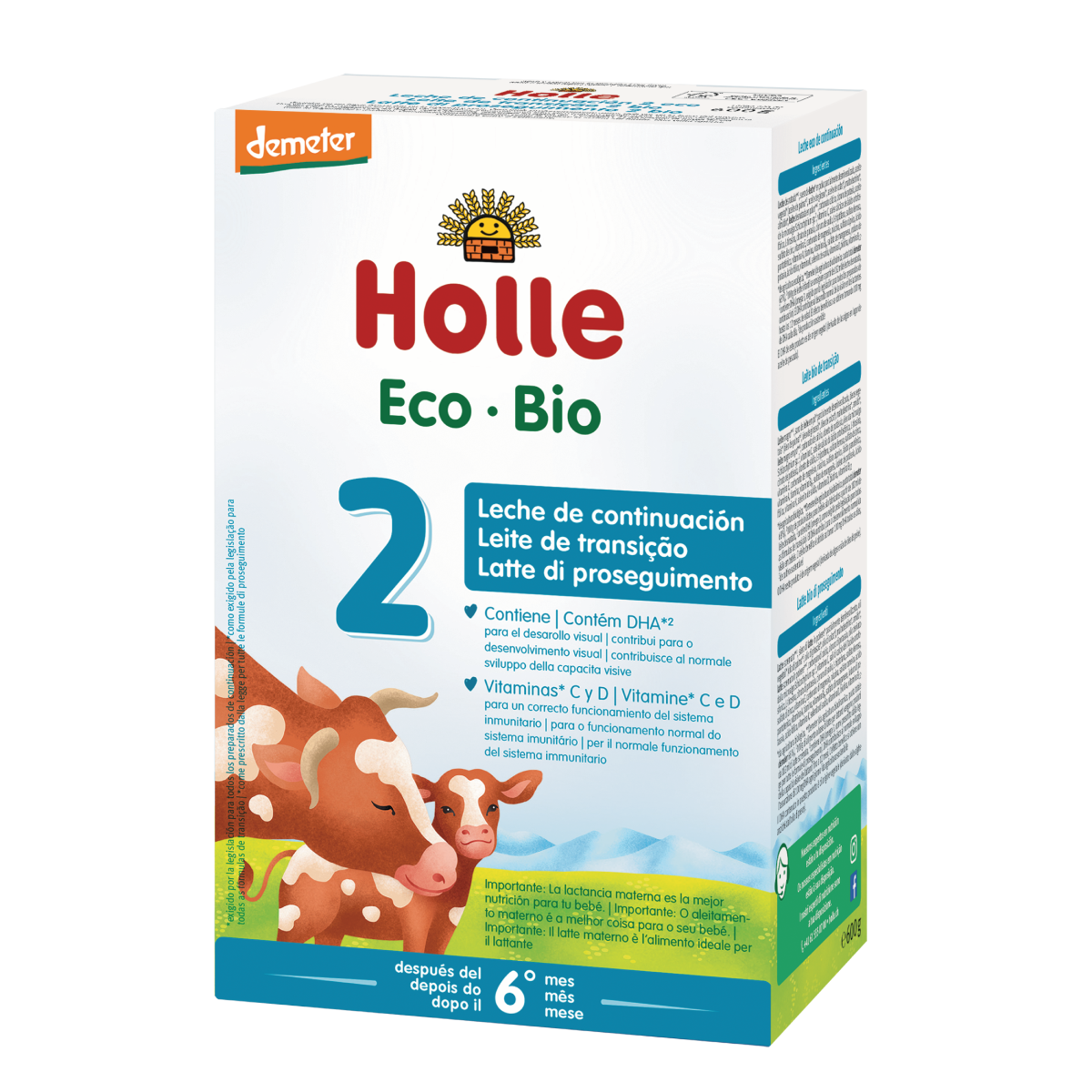 Leche de Continuación nº 2 (+6 meses) Ecológica Holle 600 g