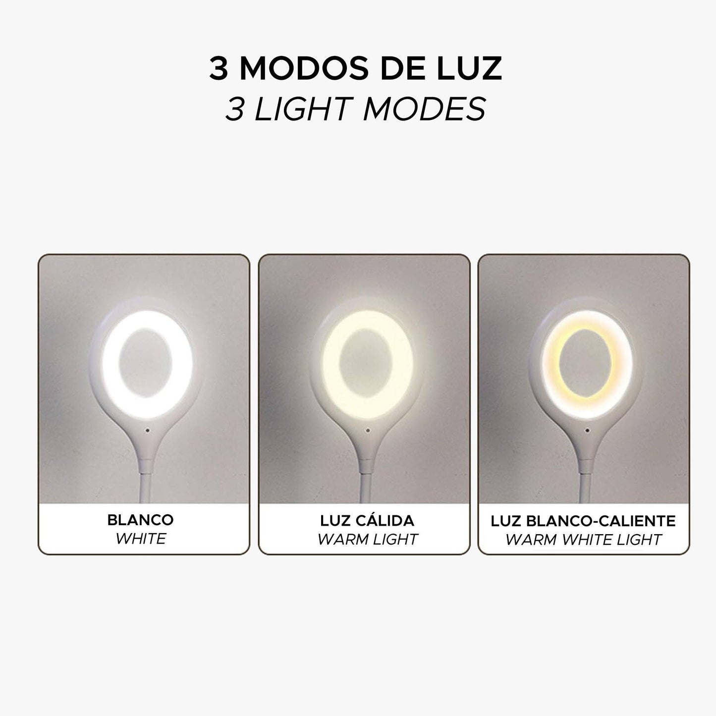 Well Home Lámpara Con Control Por Voz Color Blanco H.32cm