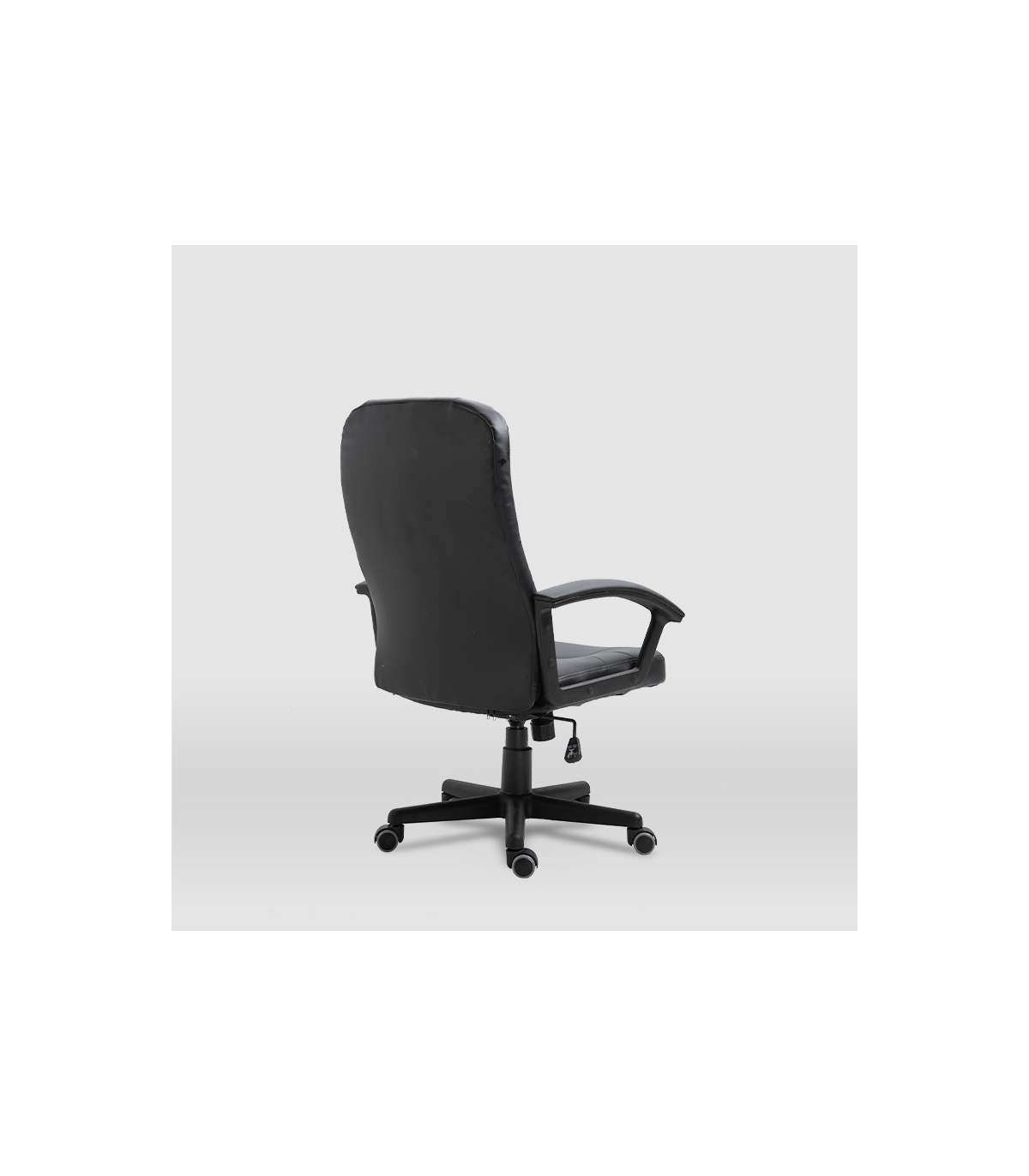 Silla De Oficina Elsa En Piel Sintética Negra. Alto: 100-110, Ancho: 65, Fondo: 68._2